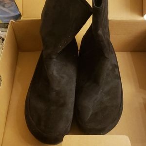 Suede Black Boots